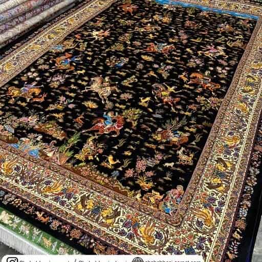 تصویر 1 از فرش ابریشمی ماشینی دیبا سطح براق و متعادل